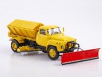 Масштабная модель 1:43 Пескоразбрасыватель ПР-53 (52) на шасси автомобиля 4х2 Горький-52, желтый, Автоистория (АИСТ)
